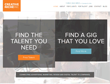 Tablet Screenshot of creativeniche.com